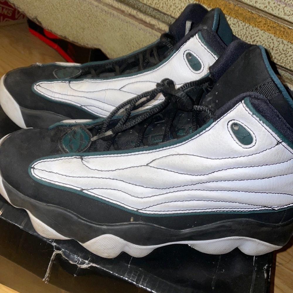 Green and black Boy Jordan 12s